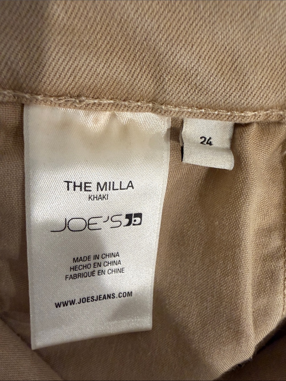 Joe's Jeans The Milla Khaki Utility Crop Pants Sz 24 Tan Wide Leg Cargo Cropped - Picture 5 of 6